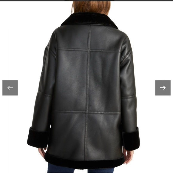 NEW! Rebecca Minkoff / Faux Leather Coat - Picture 5 of 7